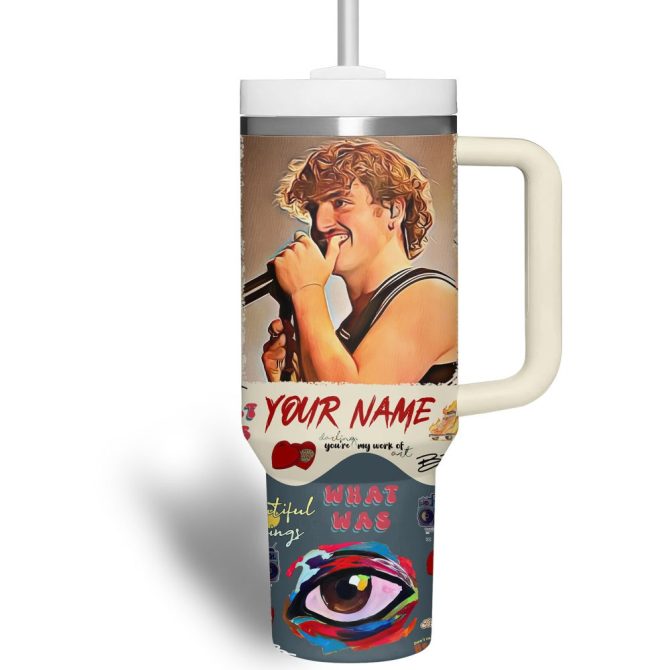 Benson Boone Music Custom Stanley Quencher 40Oz Stainless Steel Tumbler - Image 3