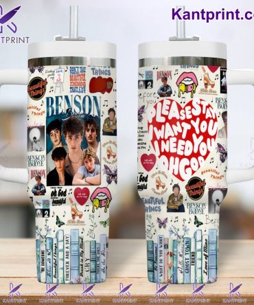 Benson Boone Music Custom Stanley Quencher 40Oz Stainless Steel Tumbler With Handle