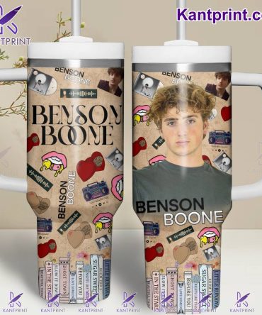 Benson Boone Music Custom Stanley Quencher 40Oz Stainless Steel Tumbler With Handle