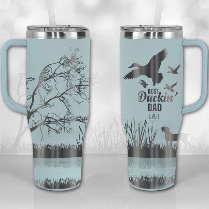 Best Duckin #8217; Dad Custom Stanley Quencher 40Oz Stainless Steel Tumbler