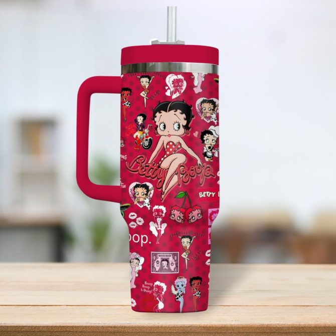 Betty Boop Music Custom Stanley Quencher 40Oz Stainless Steel Tumbler - Image 8