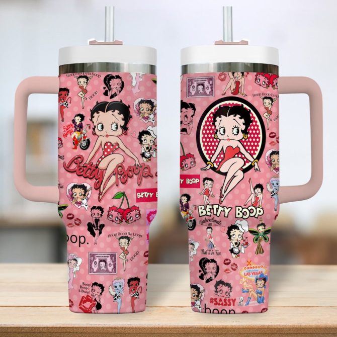 Betty Boop Music Custom Stanley Quencher 40Oz Stainless Steel Tumbler - Image 3
