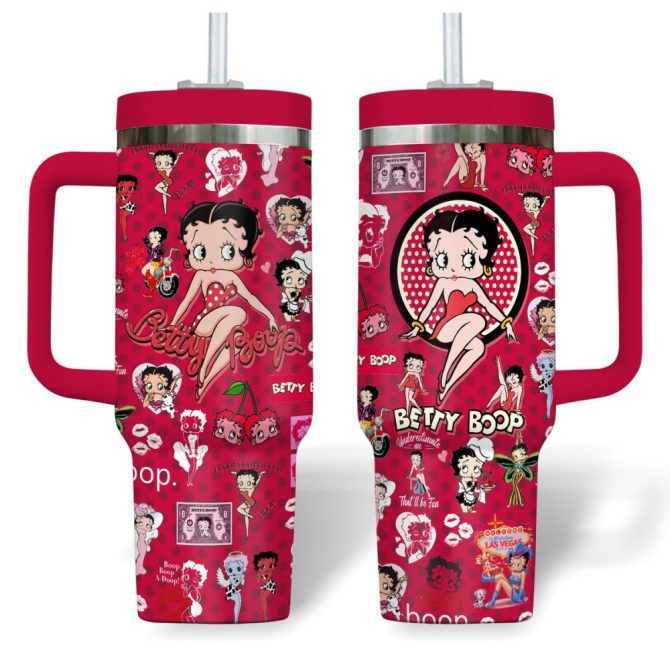 Betty Boop Music Custom Stanley Quencher 40Oz Stainless Steel Tumbler - Image 2