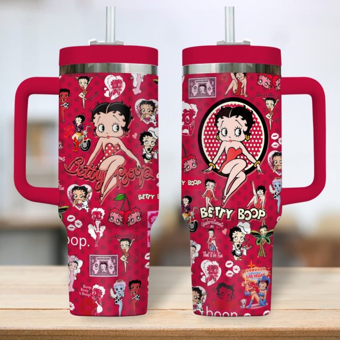Betty Boop Music Custom Stanley Quencher 40Oz Stainless Steel Tumbler - Image 6