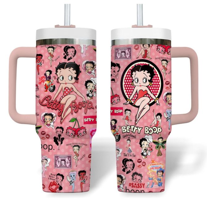 Betty Boop Music Custom Stanley Quencher 40Oz Stainless Steel Tumbler