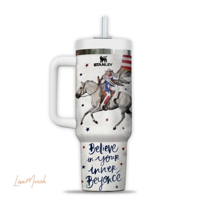 Beyoncé Music Custom Stanley Quencher 40Oz Stainless Steel Tumbler With Handle - Image 2