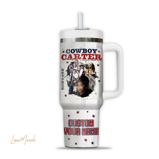 Beyoncé Music Custom Stanley Quencher 40Oz Stainless Steel Tumbler With Handle - Image 3