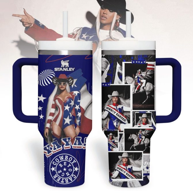 Beyonce Music Custom Stanley Quencher 40Oz Stainless Steel Tumbler With Handle