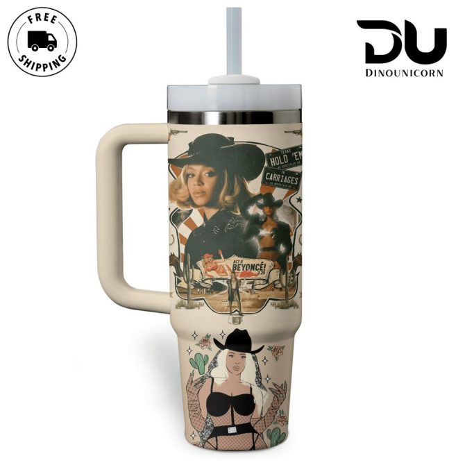 Beyonce Music Custom Stanley Quencher 40Oz Stainless Steel Tumbler With Handle - Image 2