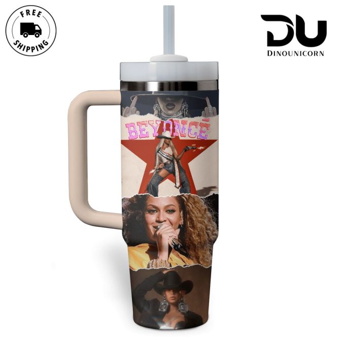 Beyonce Music Custom Stanley Quencher 40Oz Stainless Steel Tumbler With Handle - Image 2