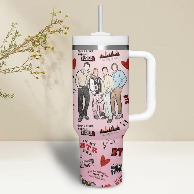 Big Time Rush Music Custom Stanley Quencher 40Oz Stainless Steel - Image 3