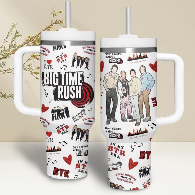 Big Time Rush Music Custom Stanley Quencher 40Oz Stainless Steel - Image 4