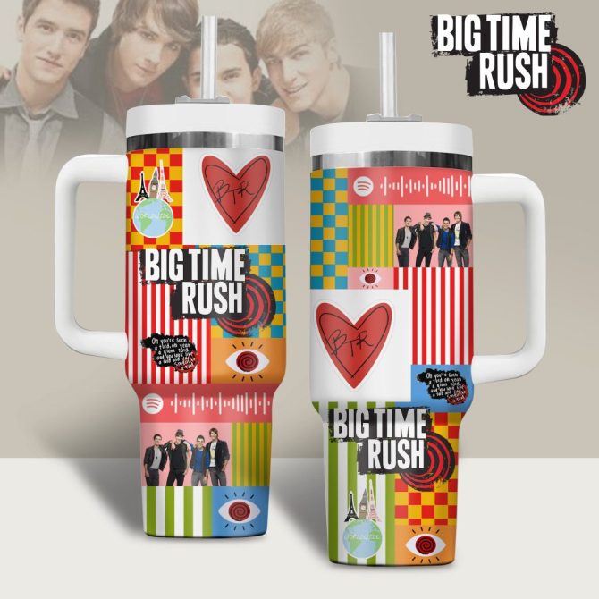 Big Time Rush Music Custom Stanley Quencher 40Oz Stainless Steel Tumbler
