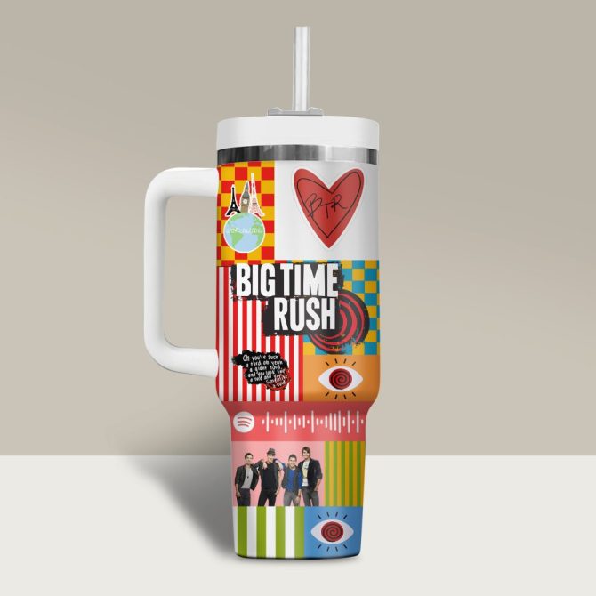 Big Time Rush Music Custom Stanley Quencher 40Oz Stainless Steel Tumbler - Image 2