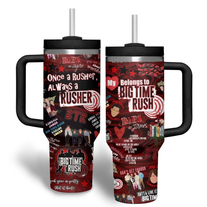Big Time Rush Music Custom Stanley Quencher 40Oz Stainless Steel Tumbler