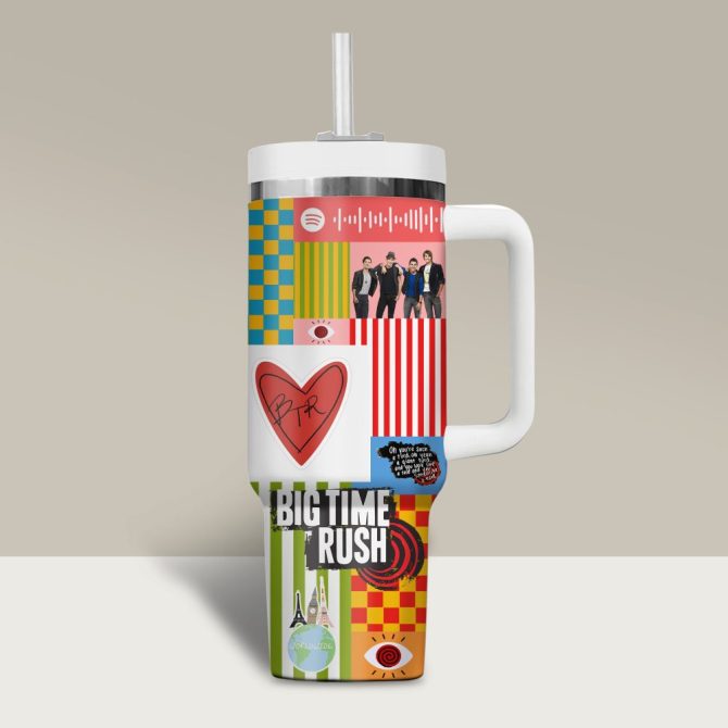 Big Time Rush Music Custom Stanley Quencher 40Oz Stainless Steel Tumbler - Image 3