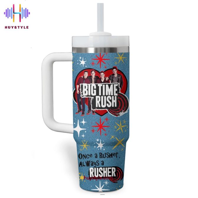 Big Time Rush Music Custom Stanley Quencher 40Oz Stainless Steel Tumbler With Handle - Image 2