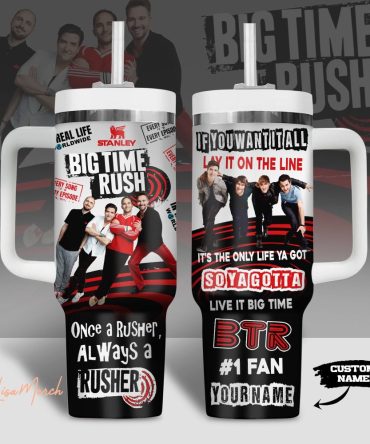 Big Time Rush Music Custom Stanley Quencher 40Oz Stainless Steel Tumbler With Handle