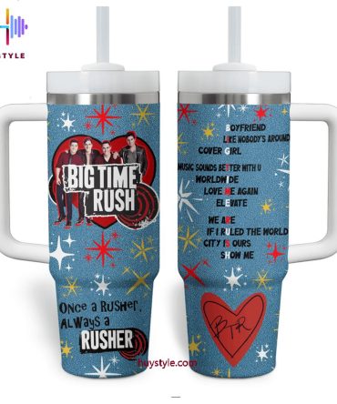 Big Time Rush Music Custom Stanley Quencher 40Oz Stainless Steel Tumbler With Handle