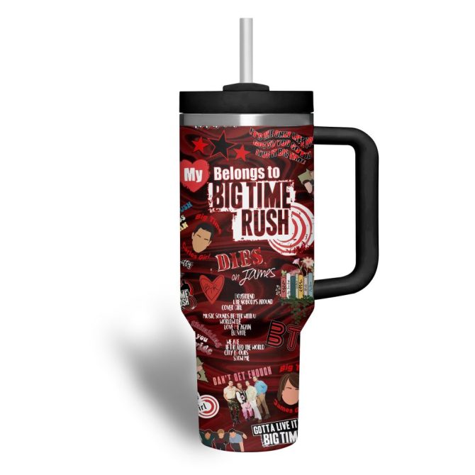 Big Time Rush Music Custom Stanley Quencher 40Oz Stainless Steel Tumbler - Image 3