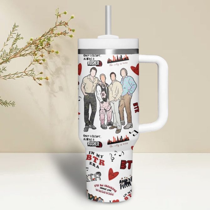 Big Time Rush Music Custom Stanley Quencher 40Oz Stainless Steel - Image 5