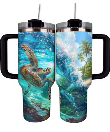 Big Wave Custom Stanley Quencher 40Oz Stainless Steel Tumbler With Handle