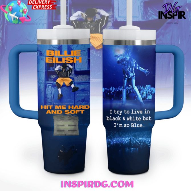 Billie Eilish Music Custom Stanley Quencher 40Oz Stainless Steel Tumbler