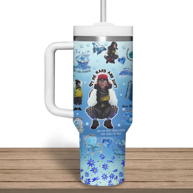 Billie Eilish Music Custom Stanley Quencher 40Oz Stainless Steel Tumbler - Image 2