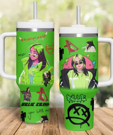 Billie Eilish Music Custom Stanley Quencher 40Oz Stainless Steel Tumbler