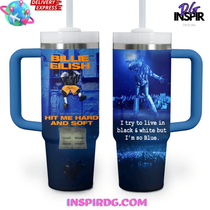 Billie Eilish Music Custom Stanley Quencher 40Oz Stainless Steel Tumbler - Image 2