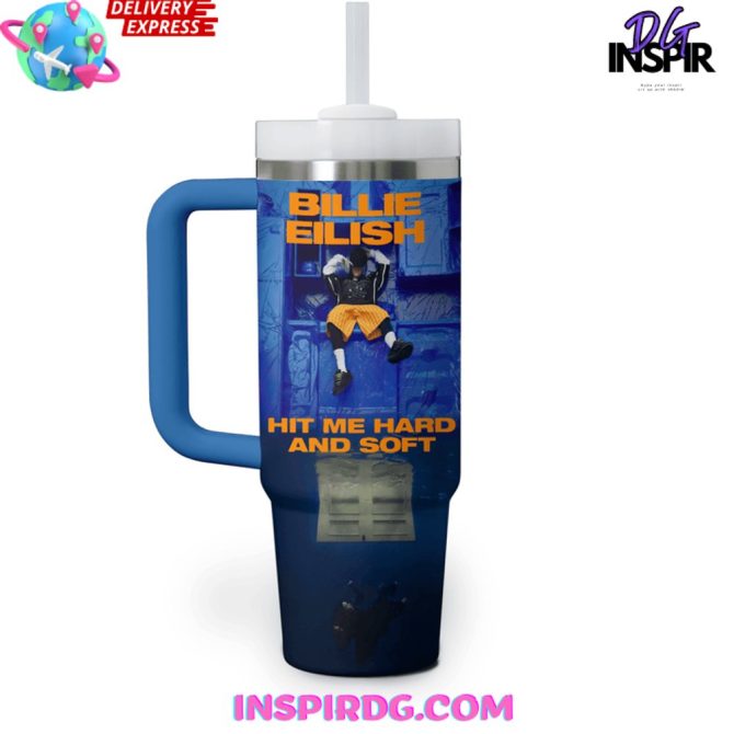Billie Eilish Music Custom Stanley Quencher 40Oz Stainless Steel Tumbler - Image 3