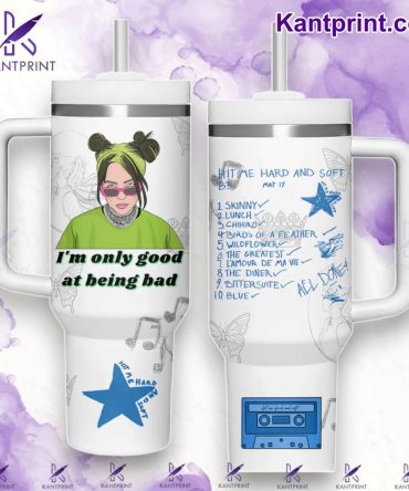 Billie Eilish Music Custom Stanley Quencher 40Oz Stainless Steel Tumbler With Handle