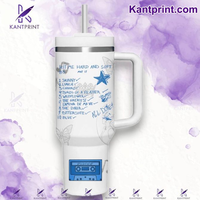 Billie Eilish Music Custom Stanley Quencher 40Oz Stainless Steel Tumbler With Handle - Image 3