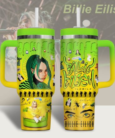 Billie Eilish Music Custom Stanley Quencher 40Oz Stainless Steel Tumbler