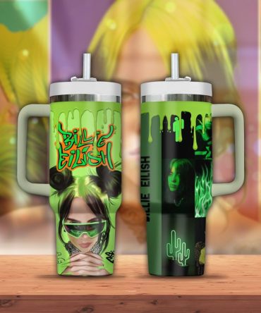 Billie Eilish Music Custom Stanley Quencher 40Oz Stainless Steel Tumbler
