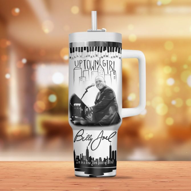 Billy Joel Music Custom Stanley Quencher 40Oz Stainless Steel Tumbler - Image 3