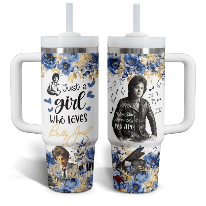 Billy Joel Music Custom Stanley Quencher 40Oz Stainless Steel Tumbler With Handle