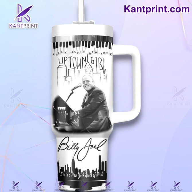 Billy Joel Music Custom Stanley Quencher 40Oz Stainless Steel Tumbler With Handle - Image 3