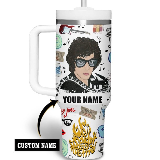 Billy Joel Music Custom Stanley Quencher 40Oz Stainless Steel Tumbler With Handle - Image 2