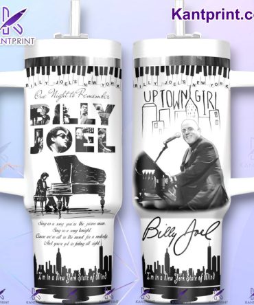 Billy Joel Music Custom Stanley Quencher 40Oz Stainless Steel Tumbler With Handle