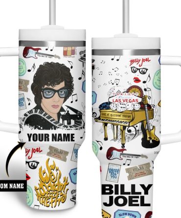 Billy Joel Music Custom Stanley Quencher 40Oz Stainless Steel Tumbler With Handle