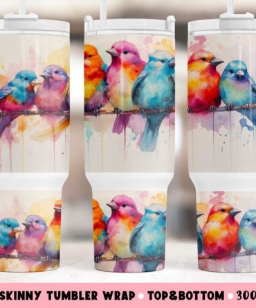 Birds Skinny Custom Stanley Quencher 40Oz Stainless Steel Tumbler