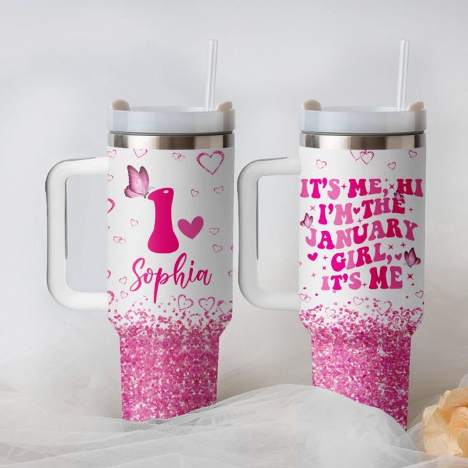 Birthday Girl Custom Stanley Quencher 40Oz Stainless Steel Tumbler - Image 4