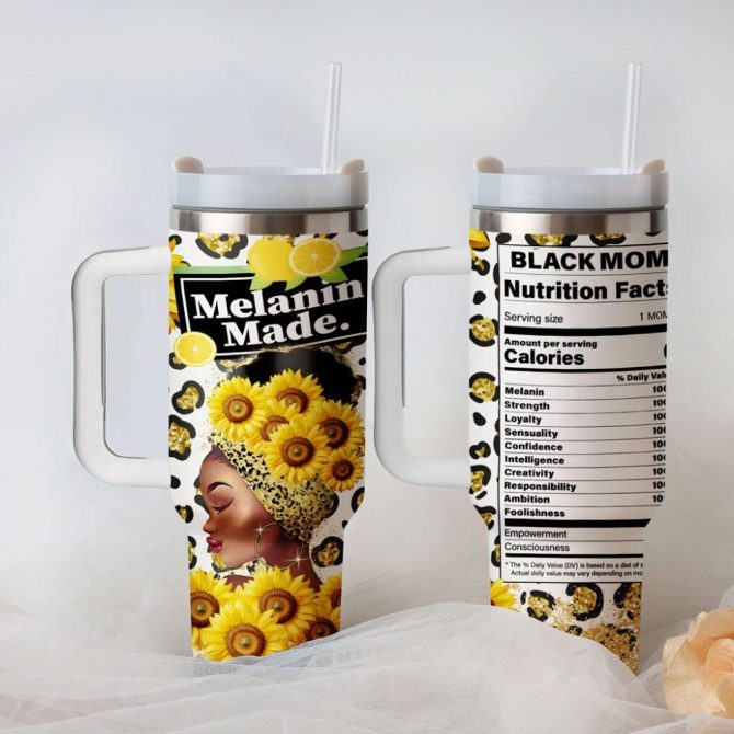 Black Mom Custom Stanley Quencher 40Oz Stainless Steel Tumbler - Image 4