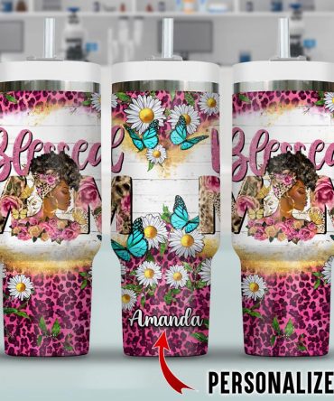 Black Mom Custom Stanley Quencher 40Oz Stainless Steel Tumbler
