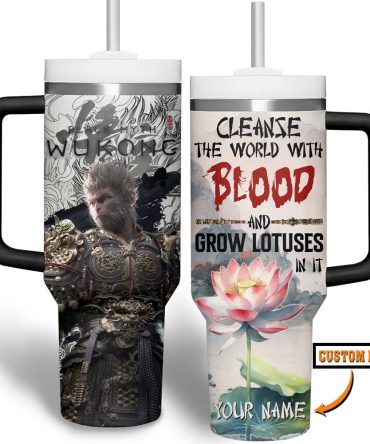 Black Myth Wukong Movies Custom Stanley Quencher 40Oz Stainless Steel Tumbler With Handle