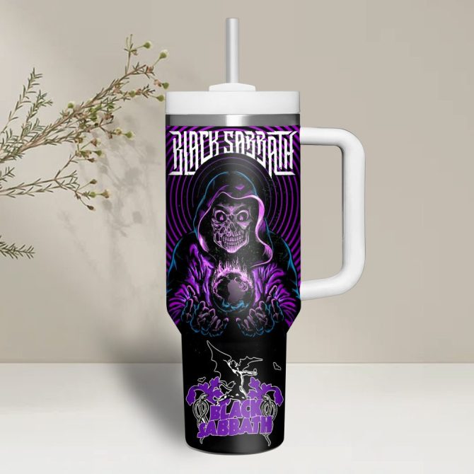 Black Sabbath Music Custom Stanley Quencher 40Oz Stainless Steel - Image 3
