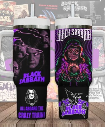 Black Sabbath Music Custom Stanley Quencher 40Oz Stainless Steel Tumbler