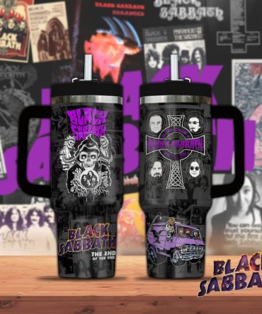 Black Sabbath Music Custom Stanley Quencher 40Oz Stainless Steel Tumbler