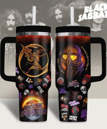 Black Sabbath Music Custom Stanley Quencher 40Oz Stainless Steel Tumbler